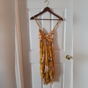 Free People Yellow Floral Dress